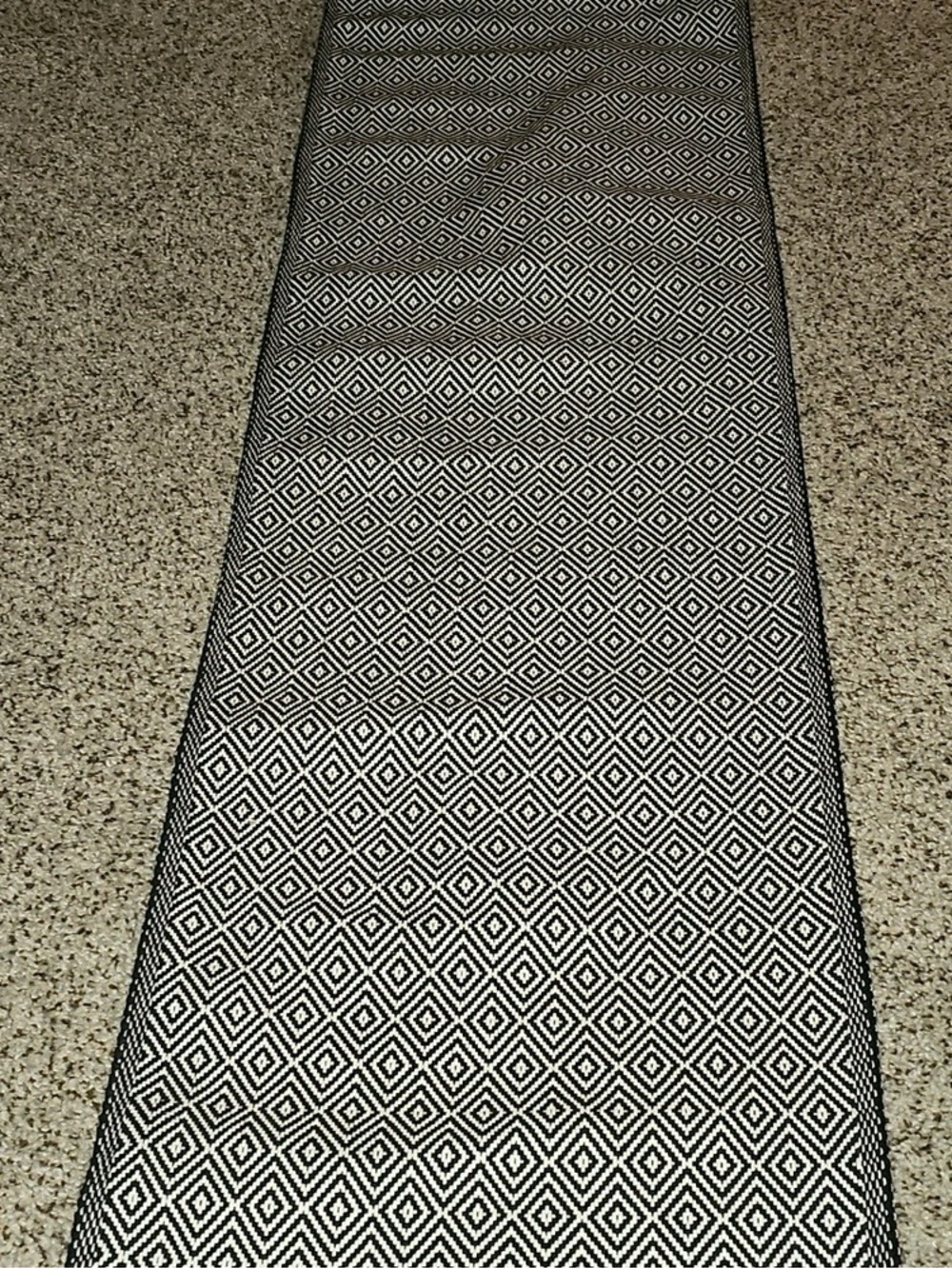 Black and White Diamond-Pattern Maxi Skirt